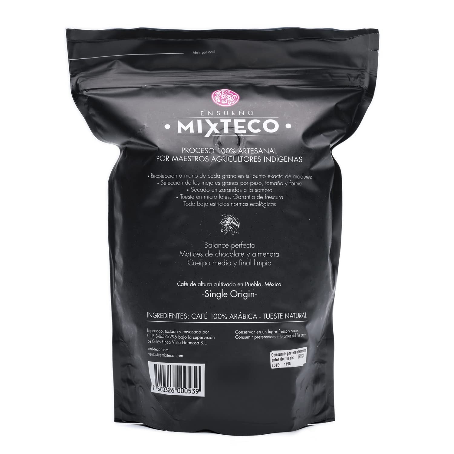 Boabe de cafea Arabica prăjite | 500 g | cu note de cacao și migdale | De la o prăjitorie tradițională de cafea | Gust delicat