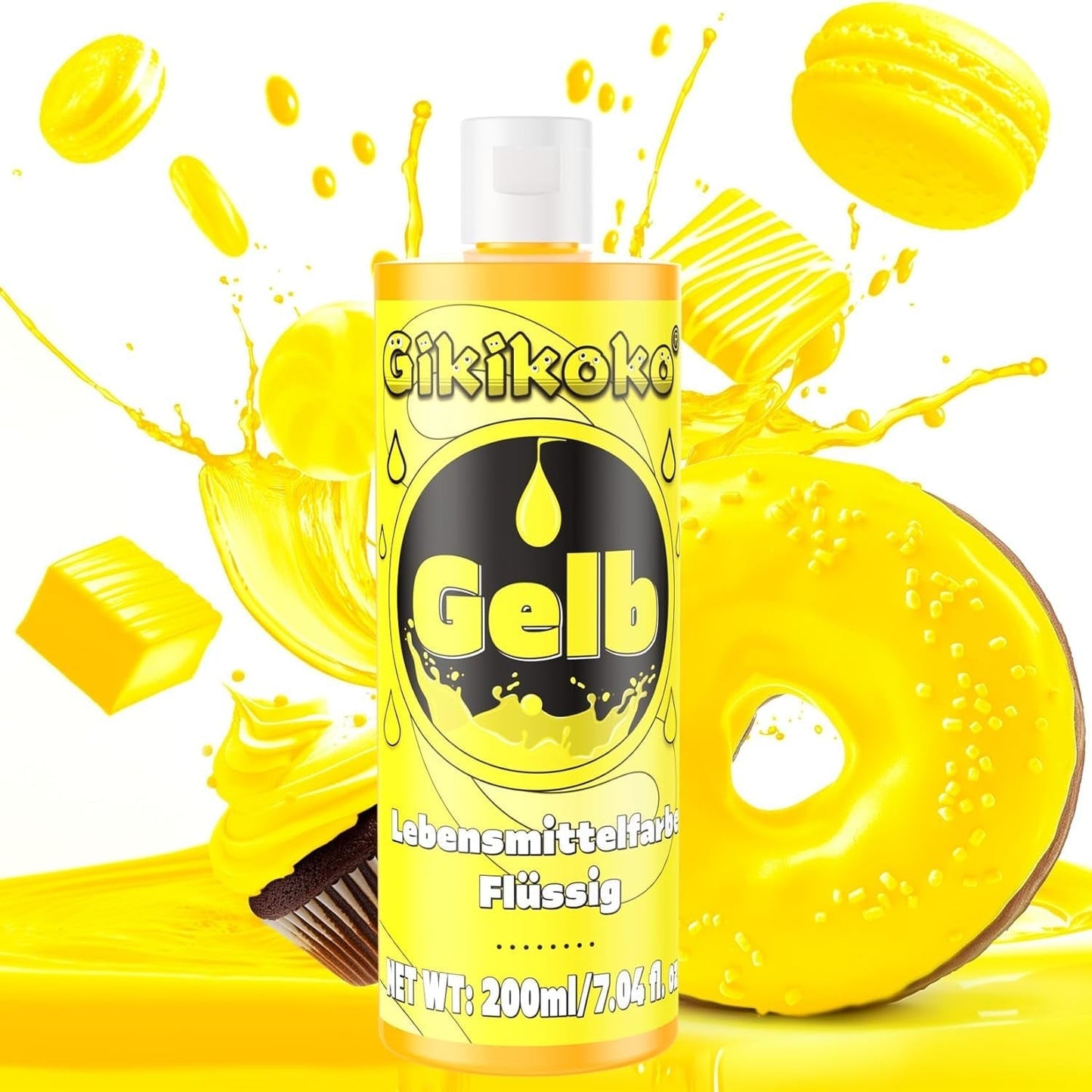 Colorant alimentar - Gikikoko 200ml colorant alimentar lichid, foarte concentrat, colorant alimentar pentru copt, macaroane, prăjituri, jeleu, fondant, prăjituri, slime DIY (violet)