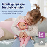 BABY Born Hannah Play with Me - Păpușă bebeluș cu 5 funcții - Corp din material moale, inclusiv accesorii - Păpușă de 36 cm - Funcționează cu baterii - Potrivită pentru copii de la 1 an