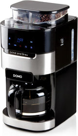 Espressor DOMO DO721K „Grind and Brew” - Funcție Boab-to-Cup - Afișaj LCD - Pentru cafea măcinată sau boabe întregi - 1,5 L