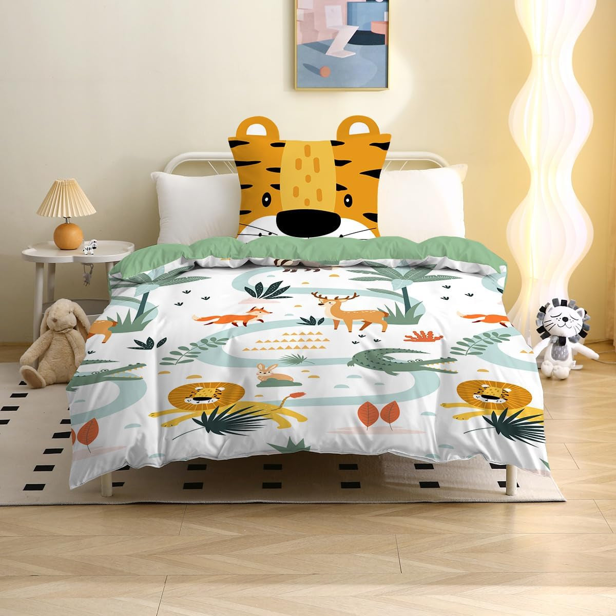 Lenjerie de pat microfibră 3D, animale, unisex Lenjerie de pat - copii Naty Shop