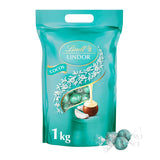 Lindt LINDOR Ciocolată cu Fistic | Pungă resigilabilă de 1 kg | aprox. 80 de bile de ciocolată cu lapte cu umplutură de cremă de fistic care se topește în gură | Pachet vrac, cadou pralină