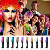 10PCS păr cretă pieptene temporar lumina păr culoare crema cadouri pentru fete pentru copii 4 5 6 7 8 9 11 + ani Vopsea pentru par Naty Shop