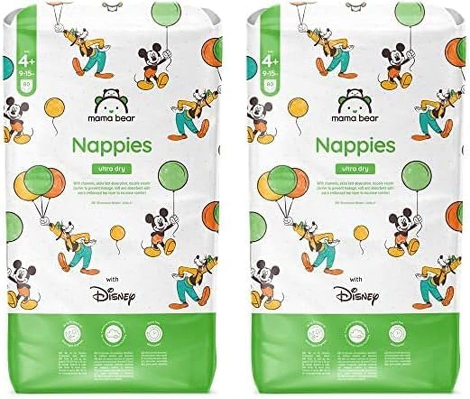 Marcă Amazon: Scutece Mama Bear Disney Ultra Dry, mărimea 3 (4-9 kg) - Cutie lunară, alb, 172 bucăți (2 pachete a câte 86)