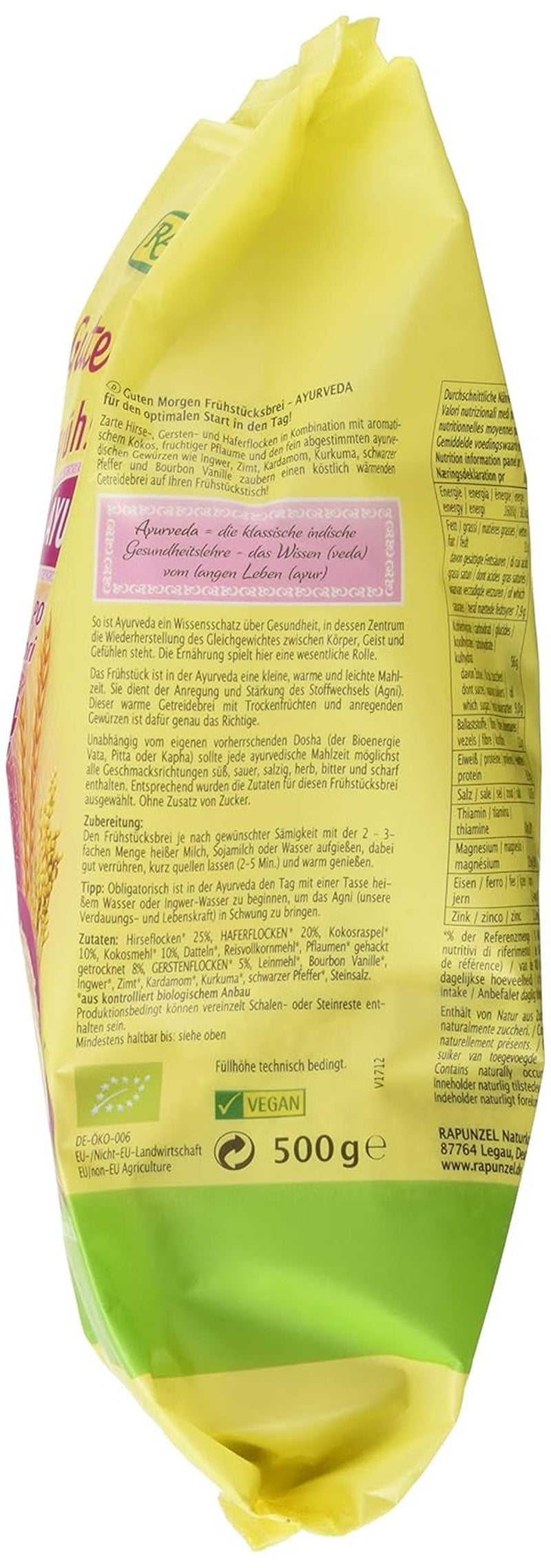 Terci de ovăz ayurvedic pentru micul dejun, 500 g