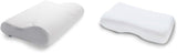 TEMPUR Original Sleeping Pillow Memory Foam, Pernă ergonomică de susținere a gâtului pentru cei care dorm lateral și pe spate, Fermă, M (50 X 31 X 10/7 Cm), Alb Perne ortopedice cervicale Naty Shop Pachet cu husă de pernă, alb S (50 X 31 X 8/5 Cm)