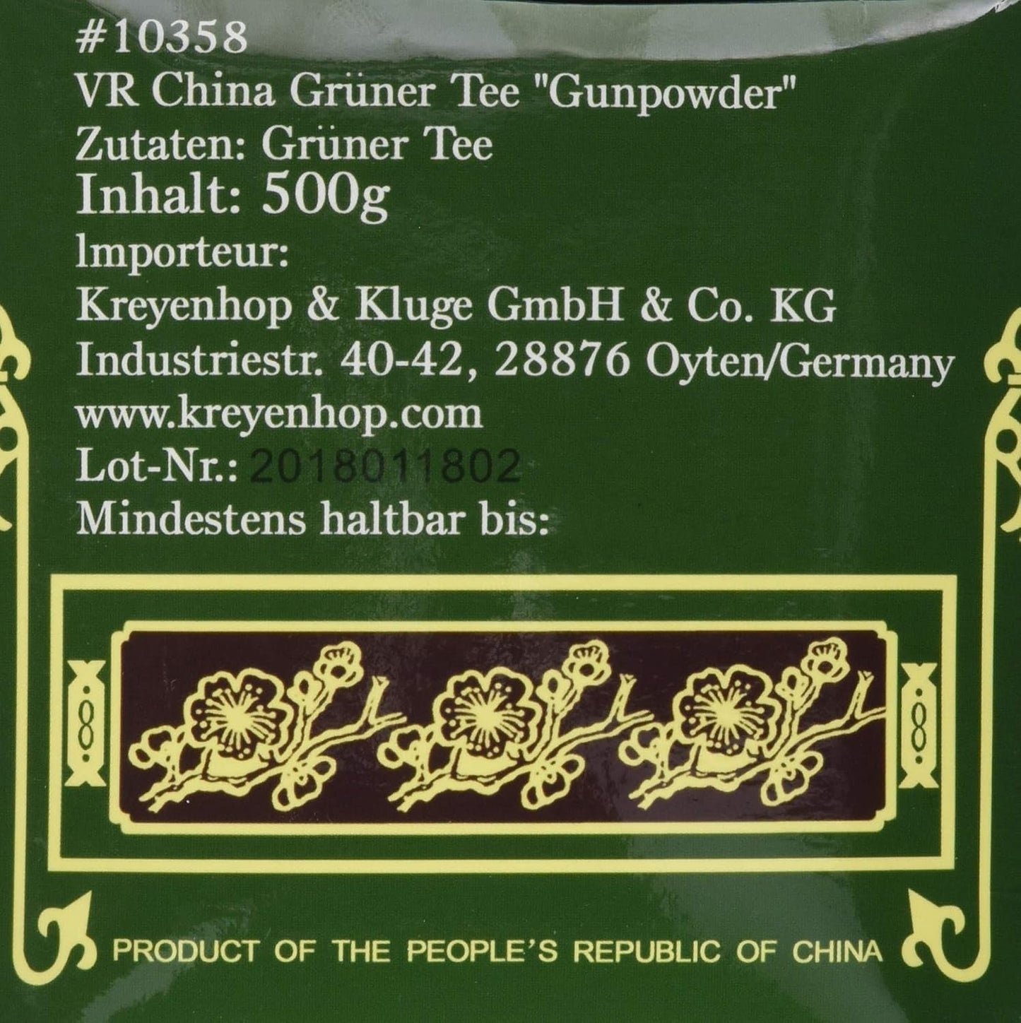 Ceai verde, Gunpowder, Geroll (1 pachet de 500 g)