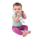 Suzetă de pluș Bright Starts SootheMate, Unicorn - Suzetă detașabilă în formă de suzetă pentru nou-născuți și copii mai mari