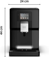 Espressor complet automat Krups Intuition Preference cu funcționare similară cu cea a unui smartphone, ecran tactil color de 3,5", tehnologie Smart Slide, sistem de iluminare intuitiv, 11 băuturi, recipient pentru lapte, EA873810