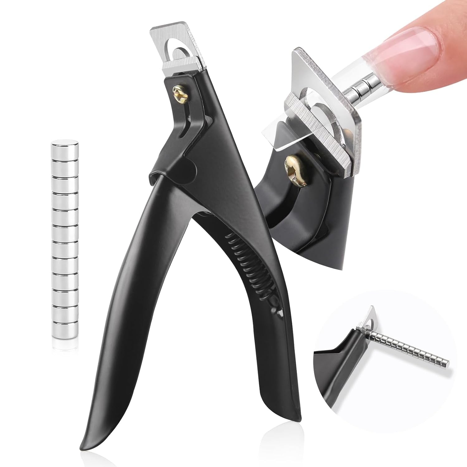 Saviland Unghiere Manichiură Cutter Cutter Cu 15 Magneți, Unghii cu Gel Unghii Trimmer Manichiură Unghii Cutter pentru Unghii Artificiale Unghii cu Gel Unghii Acrilice Unghii Unghii False (Roșu Roșu)