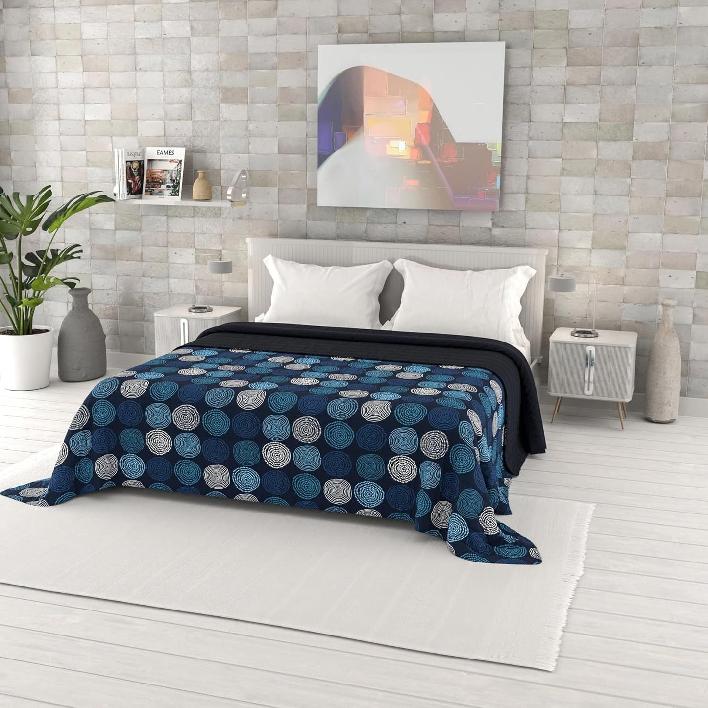 Cuvertură de vară imprimată Fantasy, umplutură din poliester, Petali, 260X270Cm Plapumi si pilote Naty Shop Ipnotic 260X270Cm