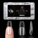 Modelones Tips Unghii 510 Piese - Set Tips Unghii Acoperire Completă, Set Tips Gel, Tips Unghii Rășină PMMA Pre-Lustruire, Unghii Artificiale pentru Lipire pe Nail Art DIY, Squoval Scurt