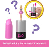 Barbie Mini Barbieland Set de 5 păpuși Fashionistas, Aprox. 3.8cm înălțime Mini păpuși în mâneci de ruj, set de colecție cu surprize (stilurile pot varia), JBD26 Papusi Naty Shop