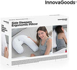 Innovagoods - Pernă ergonomică în formă de U pentru somn lateral, Ideală pentru sarcină, Promovează respirația liniștită, Reduce sforăitul, Bumbac și poliester, Alb, 39 X 57 X 14 Cm Perne ortopedice cervicale Naty Shop