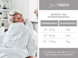 Traumnacht pătură de relaxare 135 X 200 Cm, 4 kg pătură ponderată pentru calmare și ameliorarea stresului, recomandată pentru adulți, certificată Oeko-Tex, produsă în conformitate cu standardele de calitate germane Plapumi si pilote Naty Shop