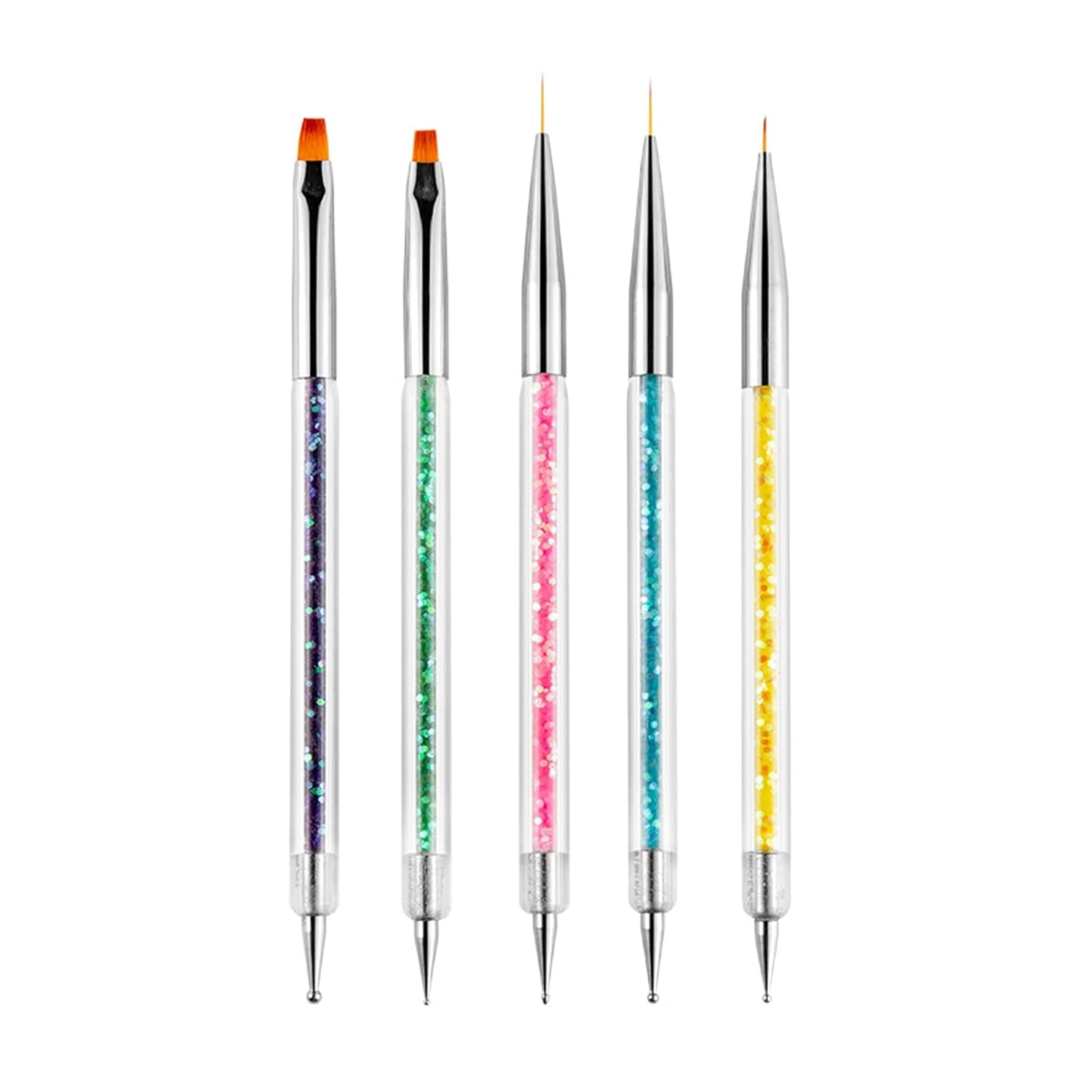 Nagel Art Fineliner Pinsel[5 Stück],Nagel Art Liner Pinsel,Professionel Detail Pinselset,Nagellack Pinsel,Für Nail Art Design Painting Salon,Nageldesign Nagel Fußpflege