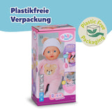 Păpușă moale Baby Born Rosie 30 cm cu 6 sunete și biberon, roz
