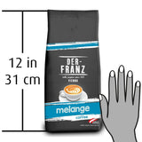 Cafea Der-Franz Melange, Intensitate 3/5, 100% Arabica, boabe întregi de cafea, 4 x 1000 g