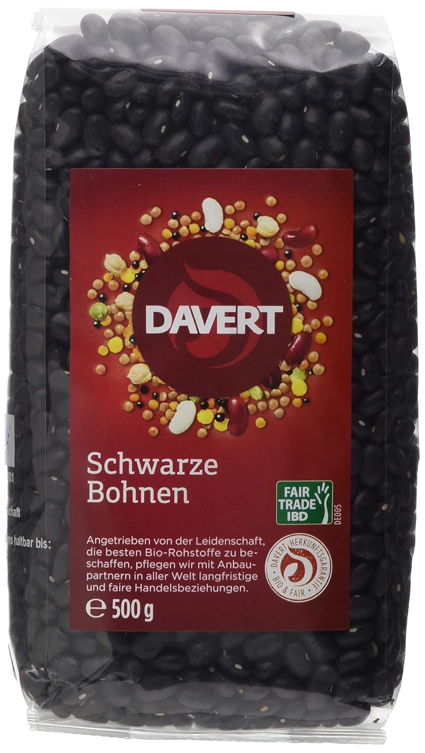 Fasole neagră Davert (1 x 500 g)