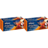 Amestec de fructe Meßmer | 25 pliculețe de ceai | Vegan | Fără gluten | Fără lactoză (pachet cu 2)