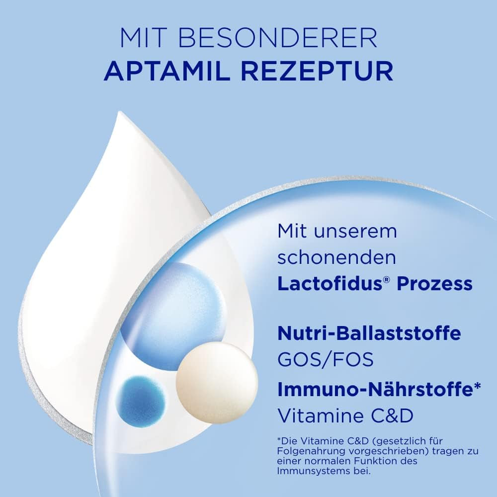 Aptamil Pronutra 2, lapte de continuare după 6 luni, lapte pentru bebeluși gata de băut (4 x 200 ml)