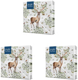 PAW - Șervețele 3 straturi (33 X 33 Cm) I 20 bucăți I Perfect pentru zilele de naștere ale copiilor, petreceri, comuniuni și sărbători I Șervețele de hârtie colorate cu motivul petrecerii I Animale, bucurie, petrecere - coarne de pădure
