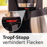 Espressor cu filtru Bosch MyMoment TKA6M273, carafă termică de 1L, pentru 8-12 cești, sistem anti-picurare, suport pentru filtru rotativ, program de detartrare, rezervor de apă detașabil, 1200 wați, negru mat