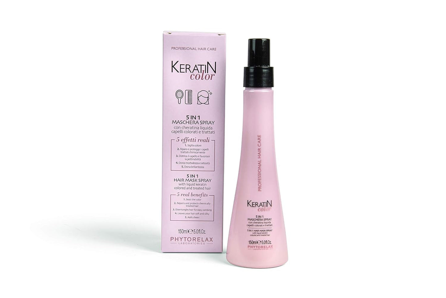 Spray mască de păr Phytorelax 5in1 - 1 ml - Fără silicon, fără parabeni - Hidratare - Păr uscat, păr creț Masca de par Naty Shop Titlu implicit