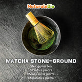 Naturalebio Ceai Matcha pudră de calitate ceremonială Ceai verde original din Japonia. Ceai verde pudră Matcha de calitate ceremonială, produs în Uji, Kyoto. Ideal pentru băut, gătit și latte. Cutie de 30 g.