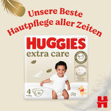 Scutece Huggies pentru bebeluși Extra Care cu design Disney, mărimea 4, 120 de scutece (2x60), cutie lunară