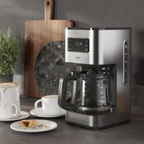 Espressor AEG Deli 5, 1,5 l, temporizator programabil, funcție de menținere la cald, oprire de siguranță, indicator nivel apă, dozaj optim, funcție anti-picurare, oțel inoxidabil, CM5-1-6ST