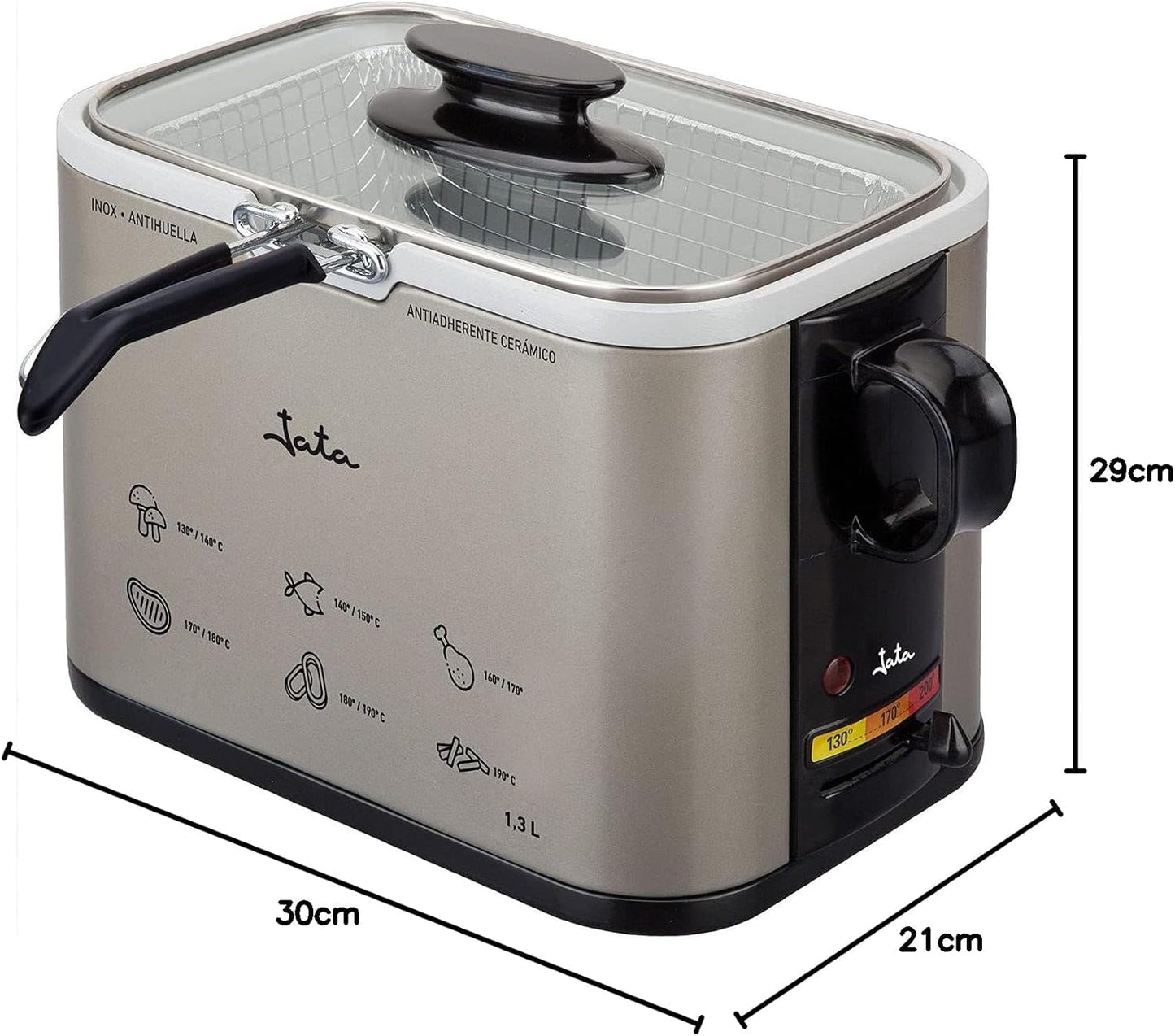 Tamaño FR326E - Friteuză, 1000 Watti, 1.3 Litri Electrocasnice Naty Shop
