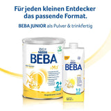 Băutură cu lapte BEBA Junior 2+ de la 2 ani, Cu HMO, Conținut de proteine adaptat vârstei, Numai lactoză, Fără ulei de palmier, Fără ulei de pește, Hrană pentru copii mici, Lapte praf pentru bebeluși, Pachet de 3 (3 x 800g)