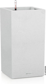 Lechuza CANTO Stone 30 înălțime, Negru grafit, Plastic de înaltă calitate, Include sistem de udare, Inserție de plantare detașabilă, Pentru uz interior și exterior, 13602, 30x30x56 cm