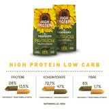 PASTASOLE , Penne Rigate mit Hartweizengrieß aus 100% italienischem Anbau und Sonnenblumenkernmehl - 500g - High Protein, Low Carb, Hoher Ballaststoffgehalt