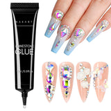 Gel adeziv pentru strasuri Makartt - Set de adeziv UV pentru unghii 15ml cu brelocuri roz pentru unghii, bijuterii pentru unghii în formă de inimă și cerc și accesorii pentru designul unghiilor, pentru manichiură acasă, cadou de Ziua Îndrăgostiților