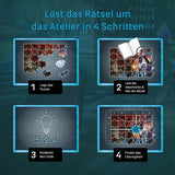 KOSMOS 683979 EXIT® - Puzzle: Studioul ascuns, puzzle de 500 de piese, pentru adulți și copii de la 10 ani, Escape Room Puzzle pentru începători cu puzzle-uri Puzzle Naty Shop