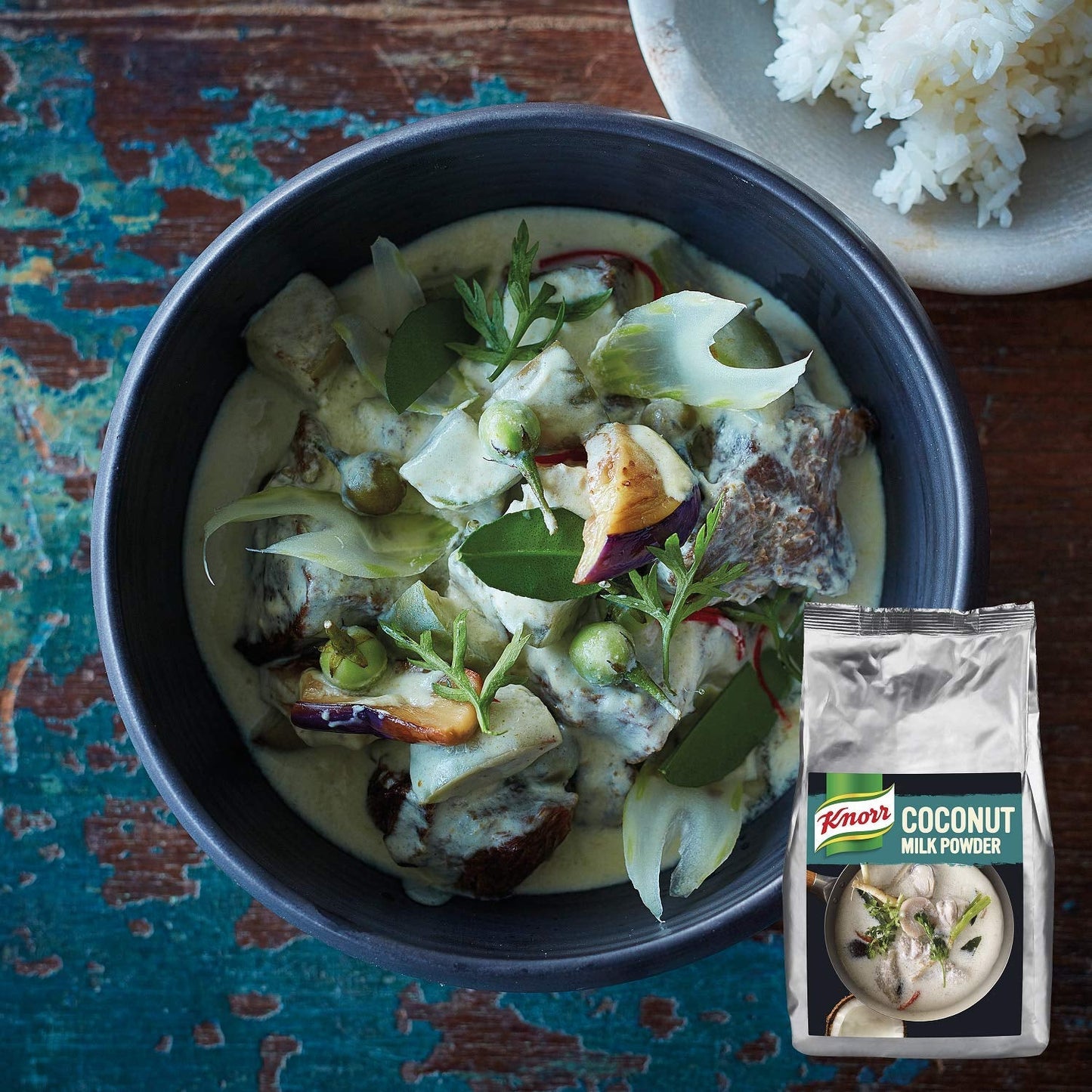 Knorr Kokosmilch Pulver (Milk Powder aus 20 frischen Kokosnüssen, ergibt 6,6 Liter Kokosmilch) 1er Pack (1 x 1 kg)