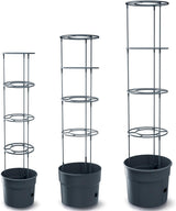 Ghiveci pentru răsaduri de roșii Prosperplast cu spalier – Jardinieră din plastic robust | Antracit | Rezistent la intemperii și UV | 29,5 x 115,2 cm | Ideal pentru grădină și terasă