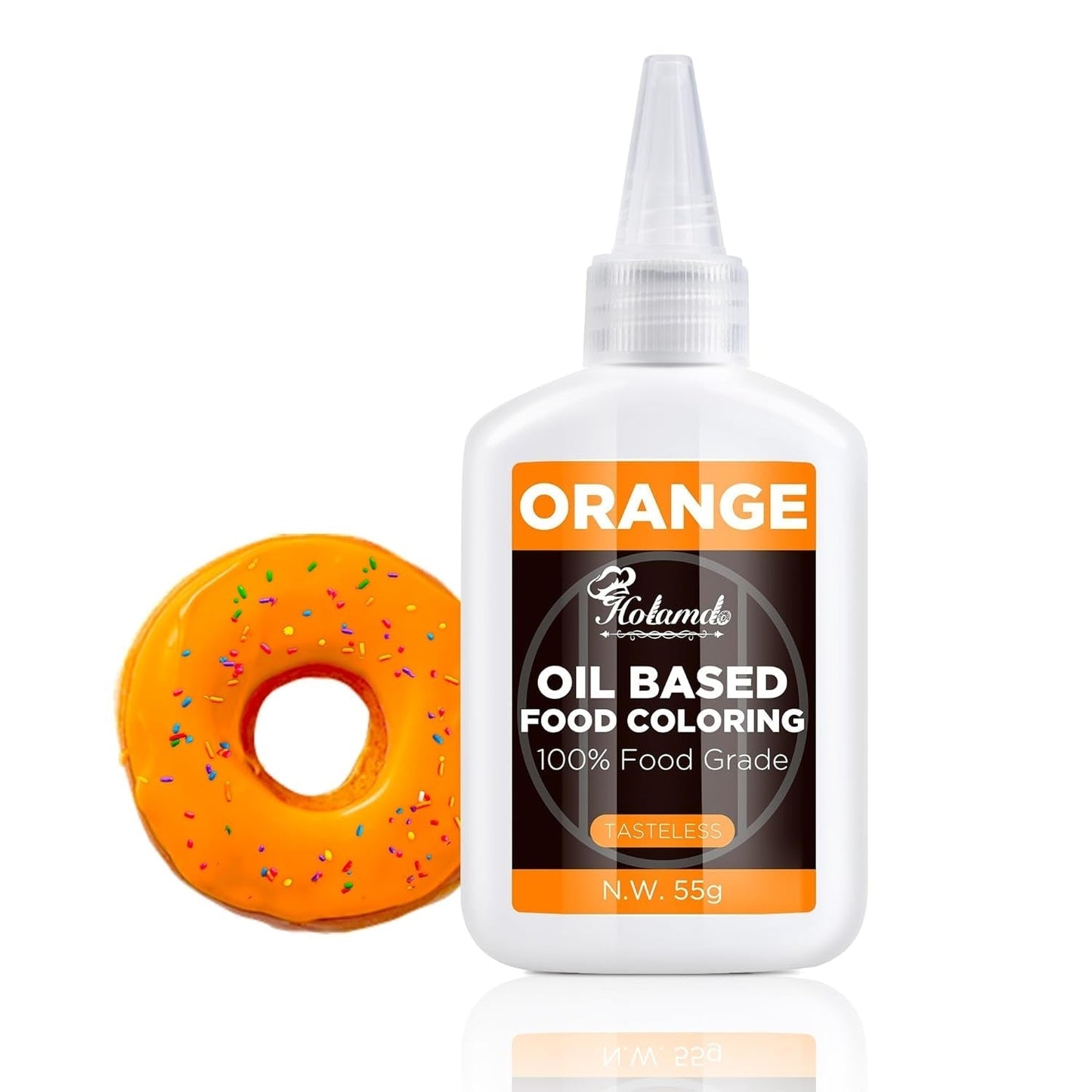 Colorant alimentar liposolubil 55g, colorant alimentar alb pe bază de ulei pentru ciocolată, fondant, macaron, decorarea torturilor, colorant alimentar concentrat pe bază de ulei pentru copt, gătit, glazură, cupcakes