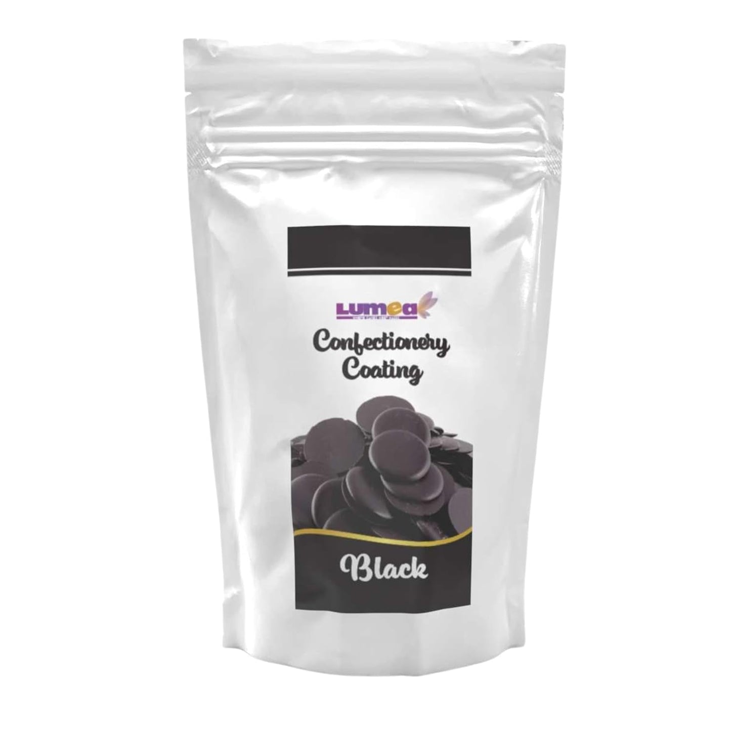 Dekozauber24 couverture drops, alb, 500g, cu aromă de ciocolată albă și vanilie, chipsuri Deco Melts, rezistent la microunde, pentru cake pops, prăjituri, tarte, torturi, picurare sau glazură Pasta de zahar Naty Shop Negru
