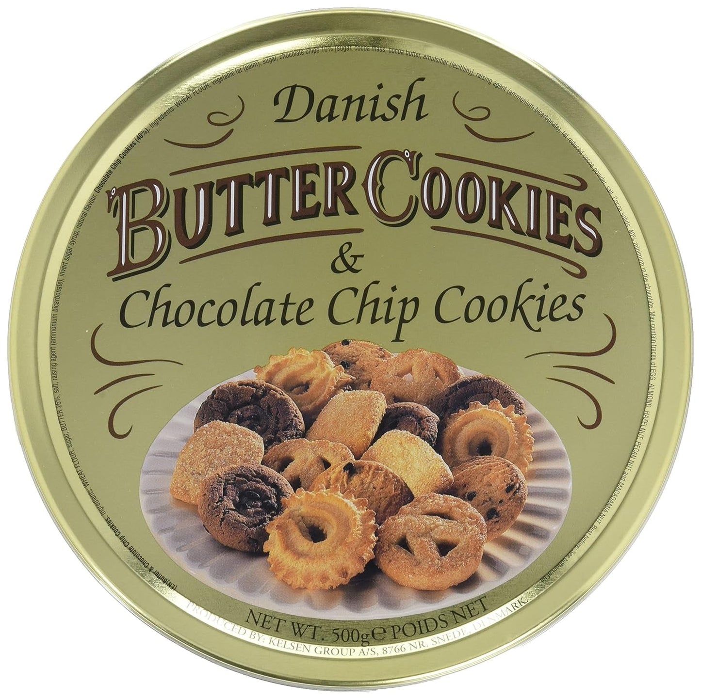 Fursecuri daneze cu unt și fursecuri cu ciocolată, Fursecuri daneze cu unt, Mix pentru biscuiți la conservă, 500 g