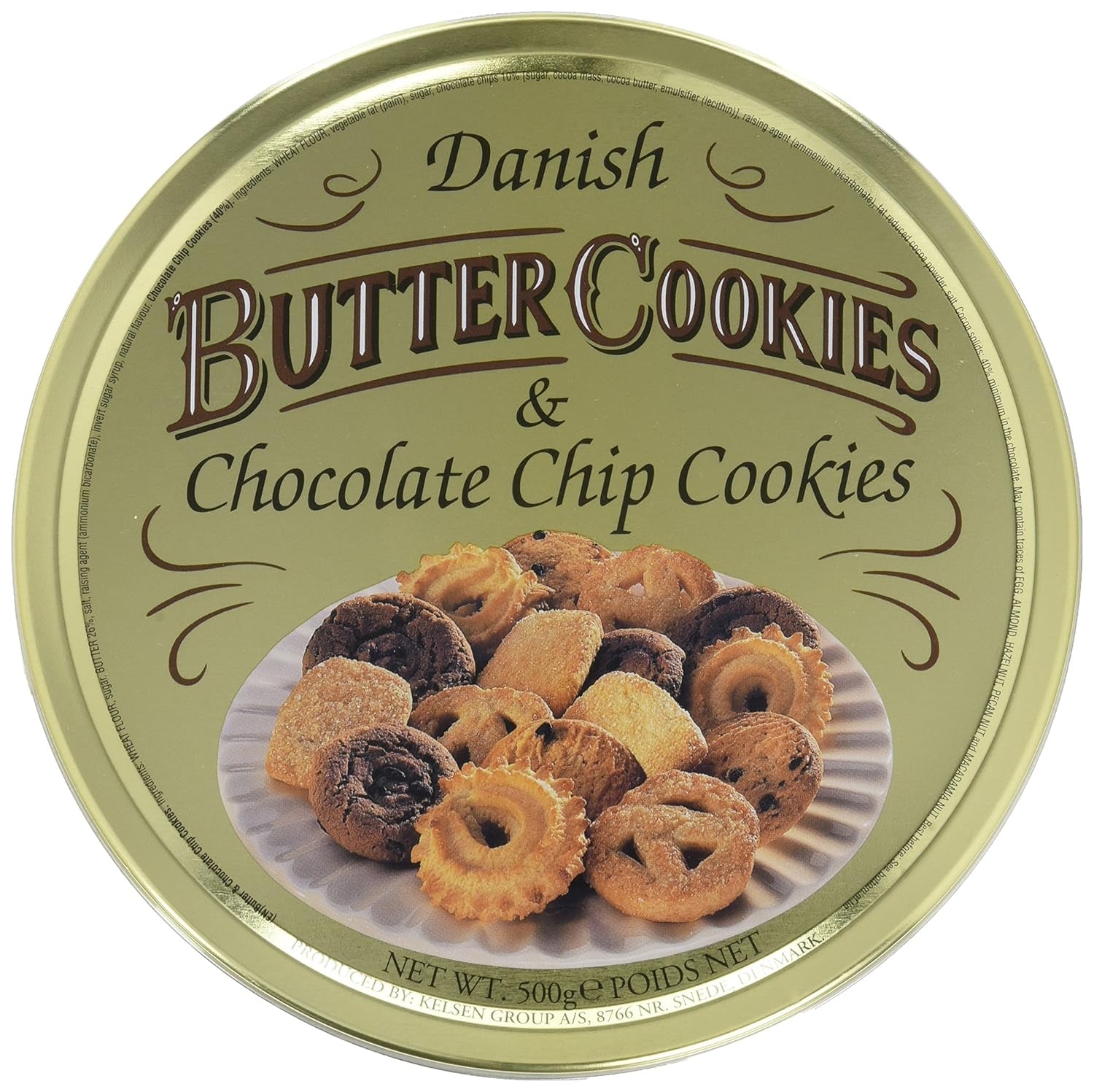 Fursecuri daneze cu unt și fursecuri cu ciocolată, Fursecuri daneze cu unt, Mix pentru biscuiți la conservă, 500 g