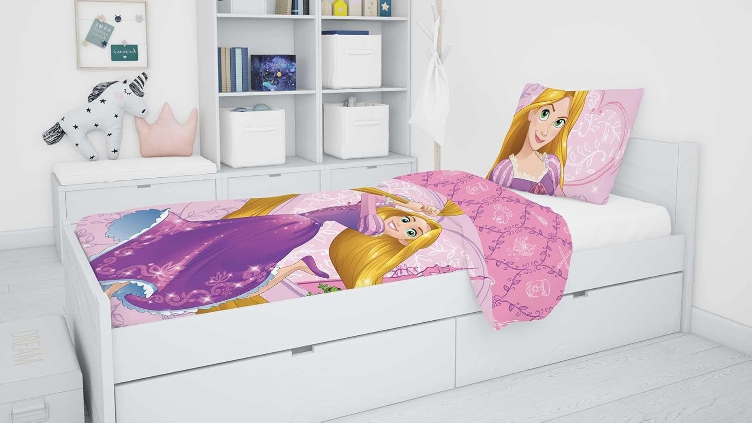 Lenjerie de pat pentru copii cu fermoar, cu personaje Disney, bumbac Lenjerie de pat - copii Naty Shop
