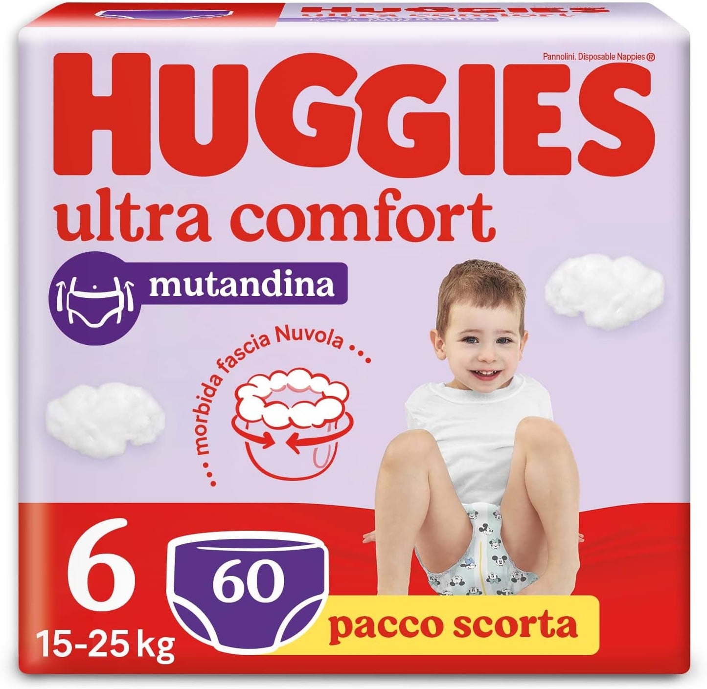 Scutece Huggies Ultra Comfort, mărimea 3 (4-9 kg), design Disney, 168 bucăți