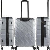 DKNY - Valiză mare cu 4 roți valiză mare ușoară - Valiză de călătorie cu roți mare. Valiză de călătorie mare pentru avioane Valiză hard shell cu închidere certificată - Valiză troler mare, argintie Bagaje și echipament de călătorie Naty Shop