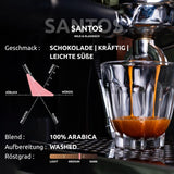 Santos | Boabe de cafea 2500g - 100% Arabica din Brazilia | pentru espresso, cappuccino sau cafea filtrată tare | Omni Roast | Cafea clasică - introducerea perfectă în cafeaua de specialitate