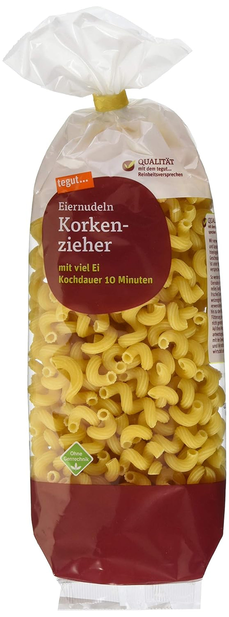 tegut... Tăiței cu ou, tirbușon, 1 x 500 g