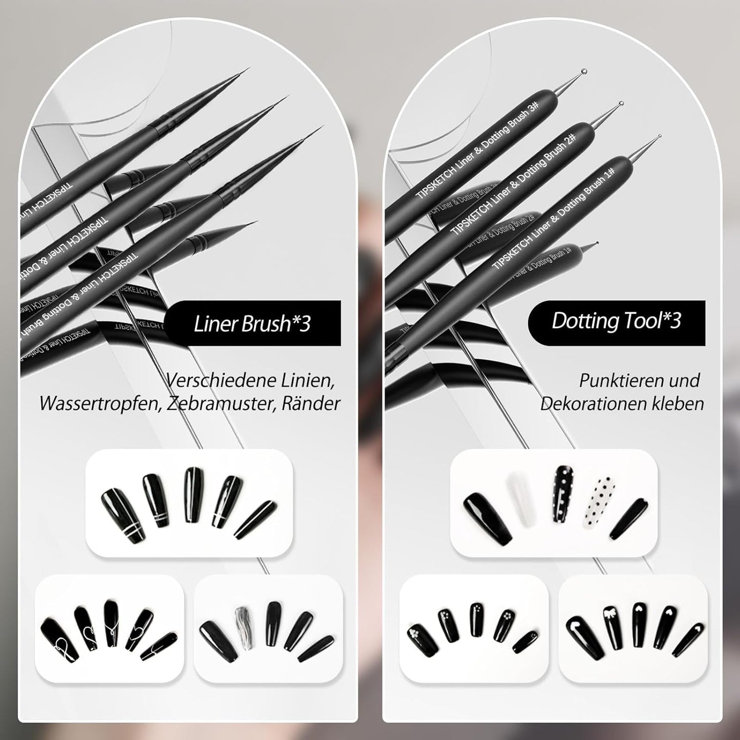 Nagel Pinsel 8 Stück Pinsel Für Gelnägel,Nageldesign Gel Pinsel Dotting Painting Line Pen Für Nagellack Gel Acryl Nagel Pinsel Nailart Kit Acryl Pinsel Fineliner Nägel Selber Machen