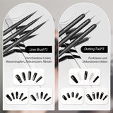 Nagel Pinsel 8 Stück Pinsel Für Gelnägel,Nageldesign Gel Pinsel Dotting Painting Line Pen Für Nagellack Gel Acryl Nagel Pinsel Nailart Kit Acryl Pinsel Fineliner Nägel Selber Machen